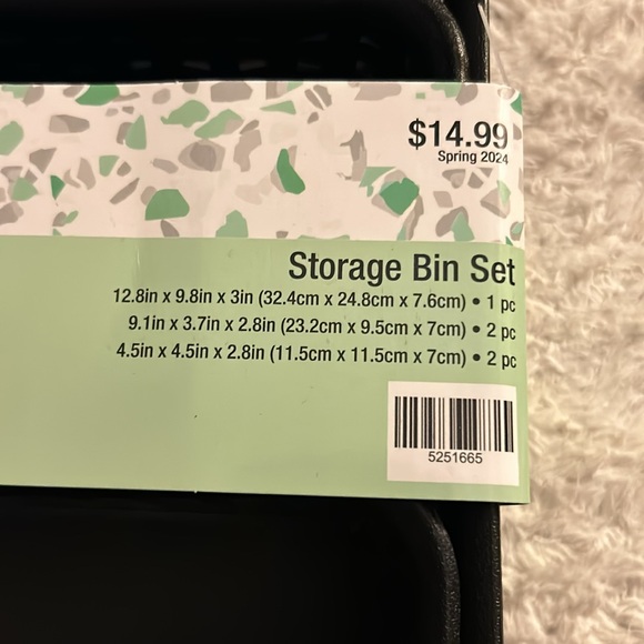 The Spring Shop Storage bin set NWT - Picture 2 of 2